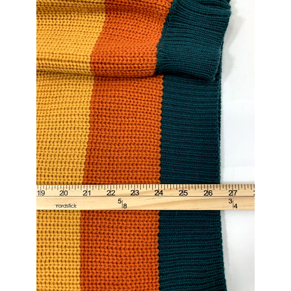 Jodifl Chunky Knit Sweater Womens Small Colorful Stripe Pullover Oversized - Picture 7 of 9